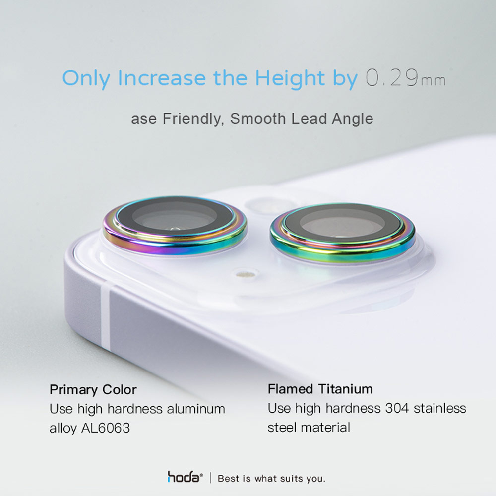 Picture of Apple iPhone 14 Plus 6.7  | Hoda Sapphire Lens Protector for iPhone 14 6.1 iPhone 14 Plus 6.7  (2PCS Red)