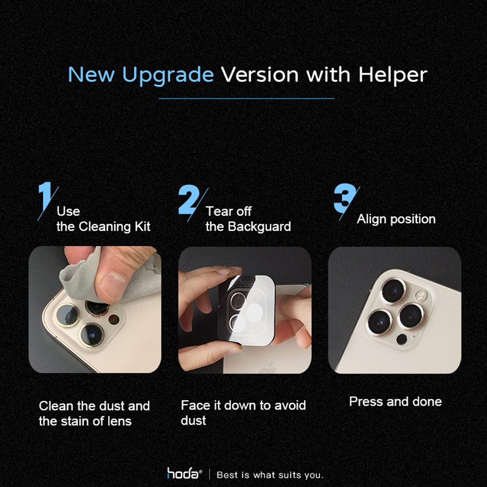 Picture of Apple iPhone 14 Plus 6.7  | Hoda Sapphire Lens Protector for iPhone 14 6.1 iPhone 14 Plus 6.7  (2PCS Red)