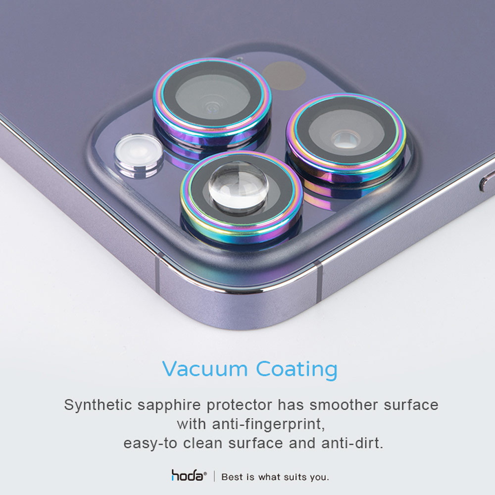 Picture of Apple iPhone 14 Pro Max 6.7  | Hoda Sapphire Lens Protector for iPhone 14 Pro 6.1 iPhone 14 Pro Max 6.7  (3PCS Graphite)