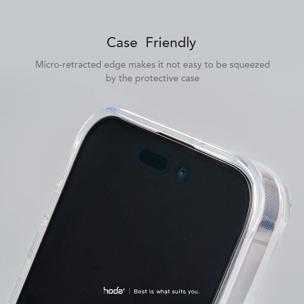 Picture of Apple iPhone 13 6.1 Screen Protector | Hoda 0.33mm 2.5D Full Coverage Tempered Glass Screen Protector for Apple iPhone 13 iPhone 13 Pro 6.1 iPhone 14 6.1 (Anti Reflection)
