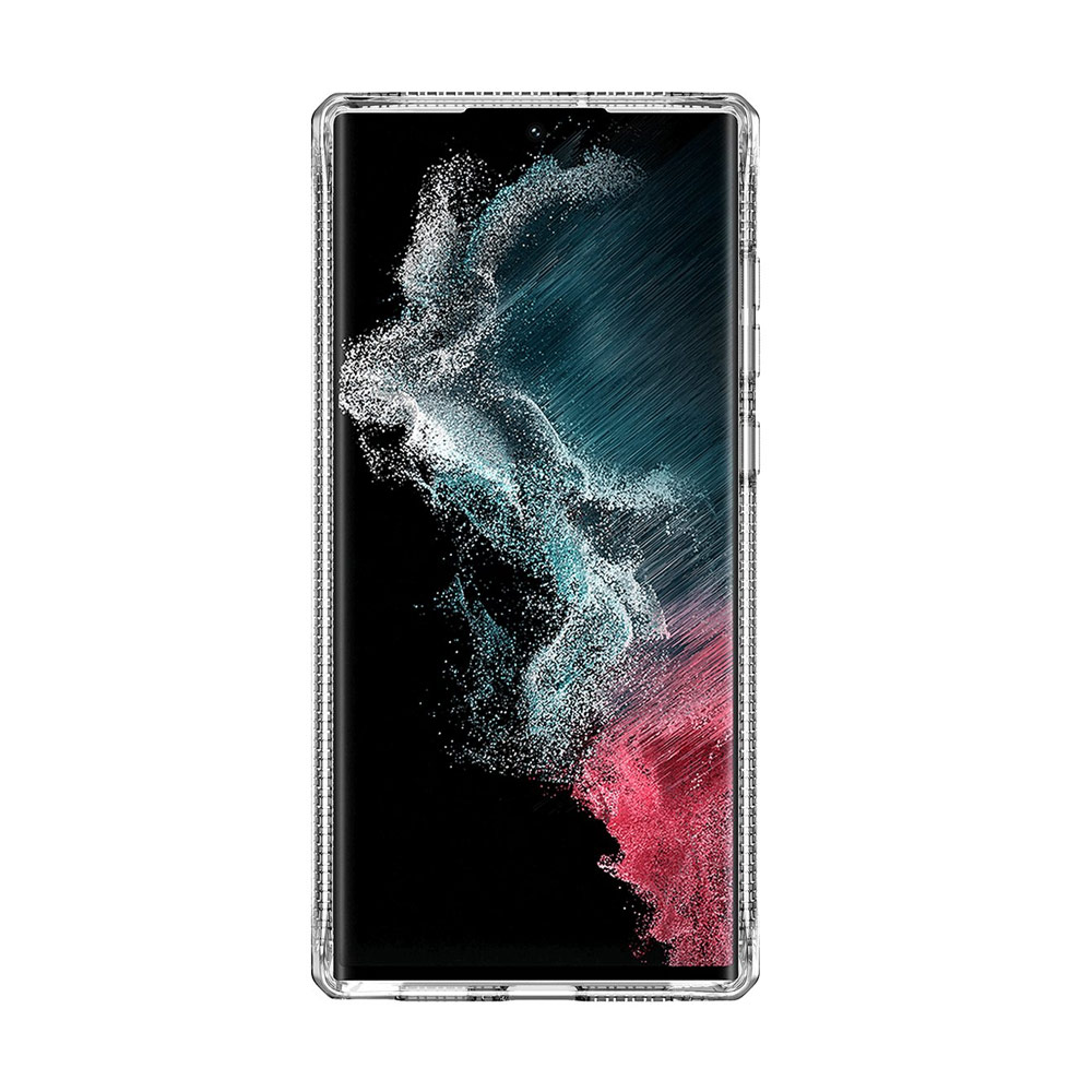 Picture of Samsung Galaxy S22 Ultra 5G 6.8 Case | ITSKINS Hybrid CLEAR ANTIMICROBIAL Certified Antishock Protection Case for Galaxy S22 Ultra (Transparent)