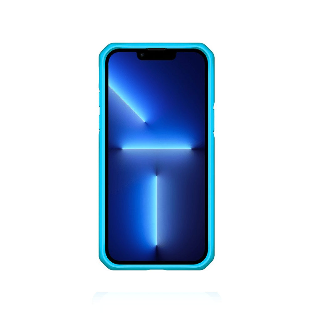 Picture of Apple iPhone 13 Pro Max 6.7 Case | ITSKINS HYBRID SOLID Drop Protection Case for iPhone 13 Pro Max 6.7 (Blue Transparent)