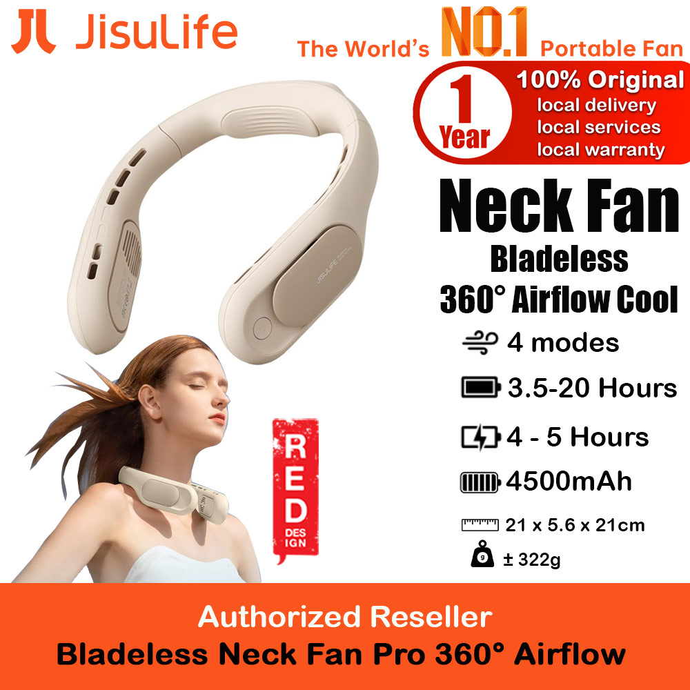 Picture of JISULIFE Malaysia Portable Turbo Dual Air Neck Fan Pro Hands Free Bladeless Fan 4500 mAh Battery Operated Wearable Personal Fan Rechargeable Long Hours Fan for Running Badminton Indoor Court Concert Picnic Camping Outdoor Activity FA35 (Bright Brown) Red Design- Red Design Cases, Red Design Covers, iPad Cases and a wide selection of Red Design Accessories in Malaysia, Sabah, Sarawak and Singapore 