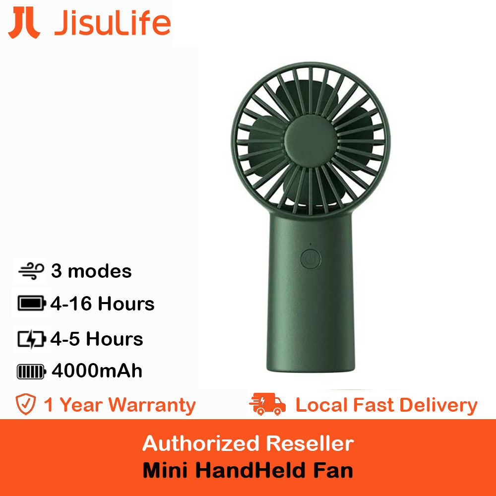 Picture of Jisulife Malaysia 3 Speed Wind Handheld Fan Portable Rechargeble 4000mAh Fan Kipas for Home Office Travel Outdoor Indoor Activity (Green) Red Design- Red Design Cases, Red Design Covers, iPad Cases and a wide selection of Red Design Accessories in Malaysia, Sabah, Sarawak and Singapore 