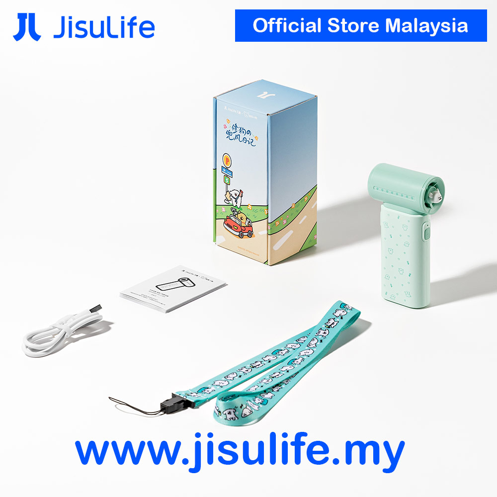 Picture of Jisulife Malaysia Maltese Series Life9 Handheld Fan Ultra Mini Compact Small Pocket Size Portable Handheld Fan Kipas Pegang Tangan Angin Kuat (5000mah Light Grey)