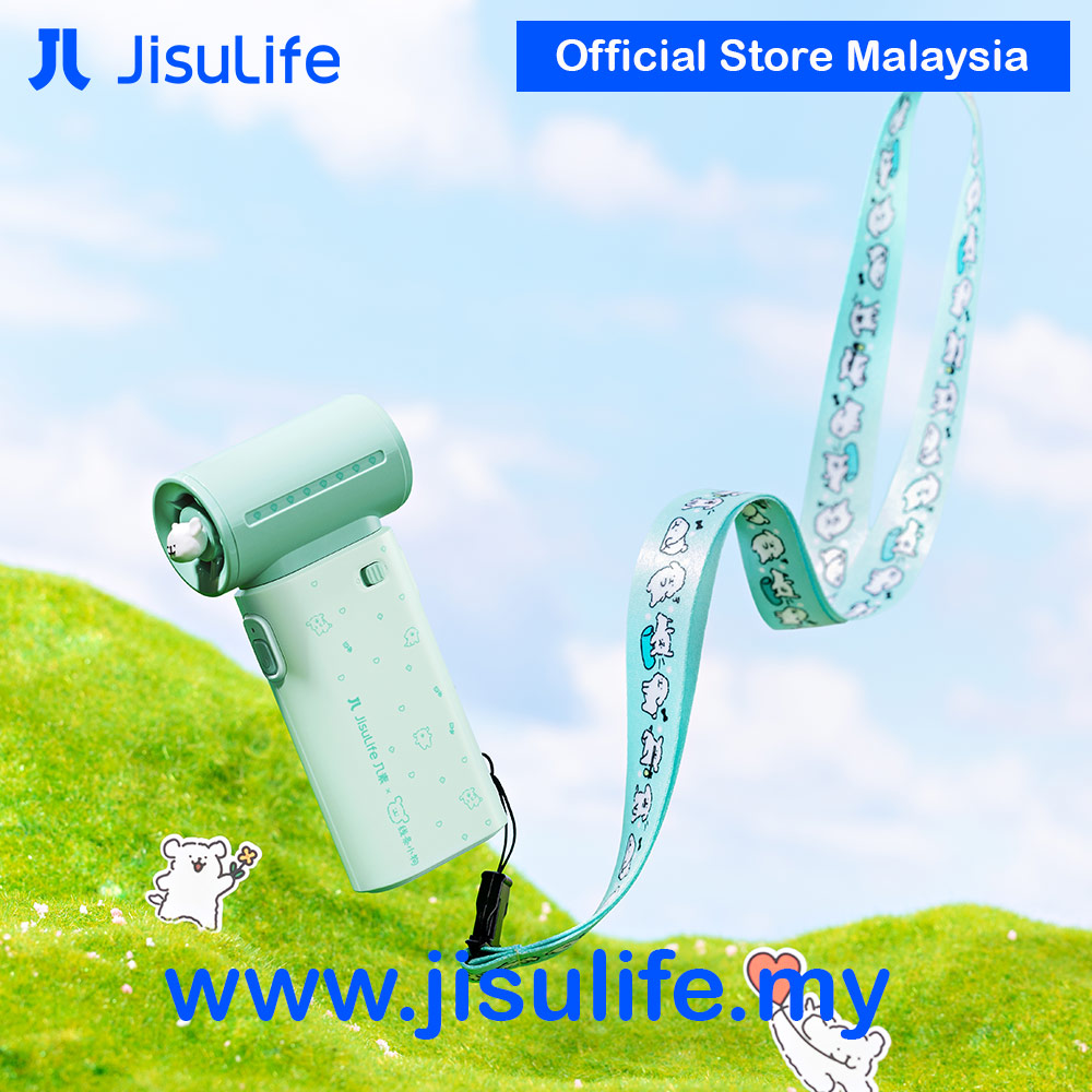 Picture of Jisulife Malaysia Maltese Series Life9 Handheld Fan Ultra Mini Compact Small Pocket Size Portable Handheld Fan Kipas Pegang Tangan Angin Kuat (5000mah Light Grey)
