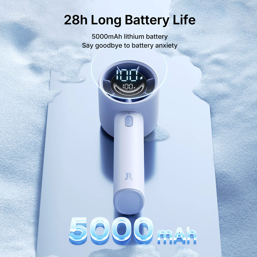 Picture of Jisulife Life 10S Portable Handheld Fan 5 Speed Mode LED Display Easy Carry Turbo Wind Speed Fan Kipas Jisulife (Gray)