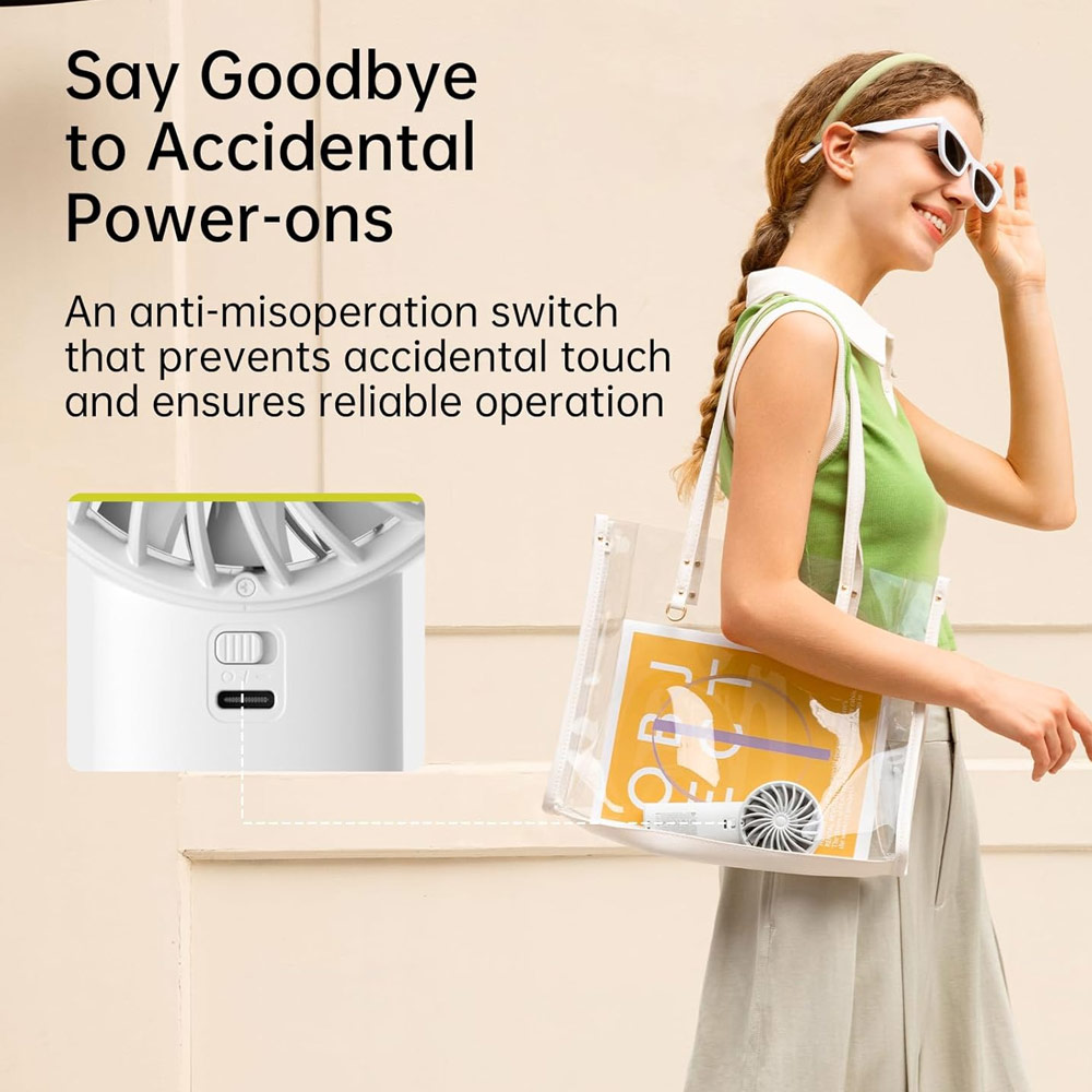 Picture of Jisulife Malaysia Powerful Handheld Fan Life4 Powerful Portable Fan with LED Display (5000mAh Light Grey)