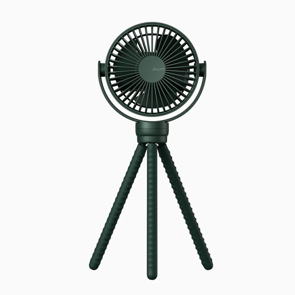 Picture of Jisulife Malaysia Child Safe Low Noise Stroller Car Seat Rotatable Flexible Tripod Mini Rechargeable Fan FA40A (Green)