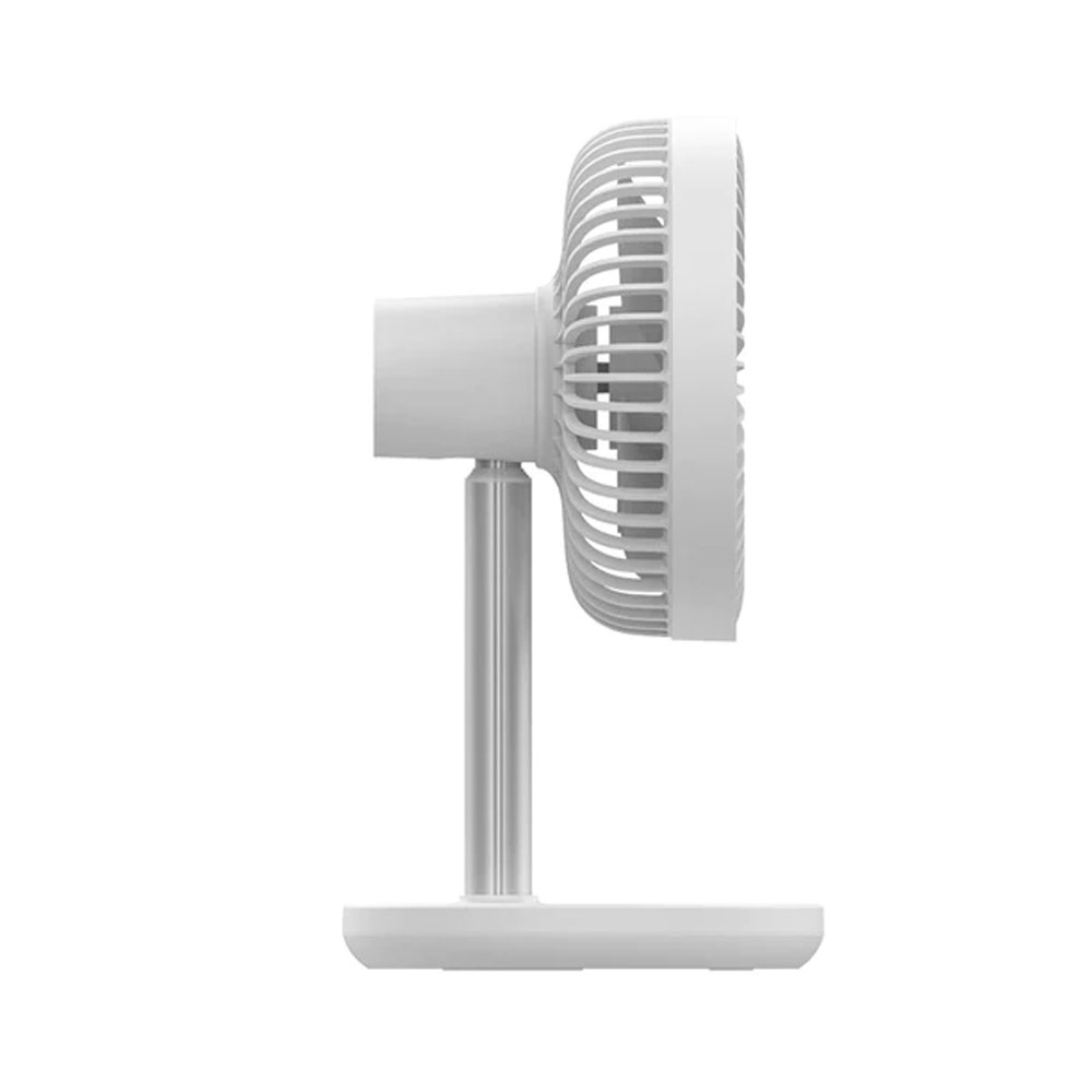 Picture of JISULIFE Malaysia Oscillating Rotation Desk Fan Portable Timer Setting Extendable Desktop Fan 8000mAh USB-C Rechargeable Electric Table Fan for Office Room Travel Outdoor Indoor Picnic FA13P (White)