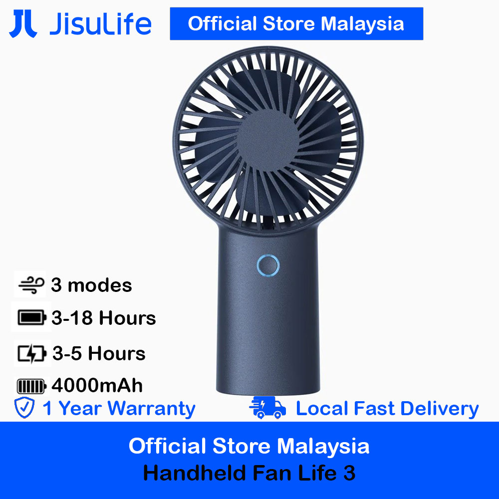 Picture of Jisulife Malaysia 3 Speed Wind Portable Rechargeble 4000mAh Handheld Fan  for Outdoor Badminton Court Concert Picnic Camping  (Navy) Red Design- Red Design Cases, Red Design Covers, iPad Cases and a wide selection of Red Design Accessories in Malaysia, Sabah, Sarawak and Singapore 