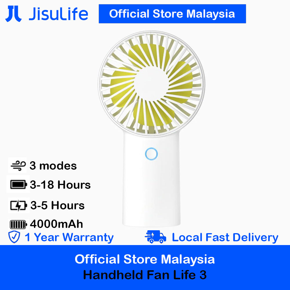Picture of Jisulife Malaysia 3 Speed Wind Portable Rechargeble 4000mAh Handheld Fan for Outdoor Badminton Court Concert Picnic Camping (White) Red Design- Red Design Cases, Red Design Covers, iPad Cases and a wide selection of Red Design Accessories in Malaysia, Sabah, Sarawak and Singapore 
