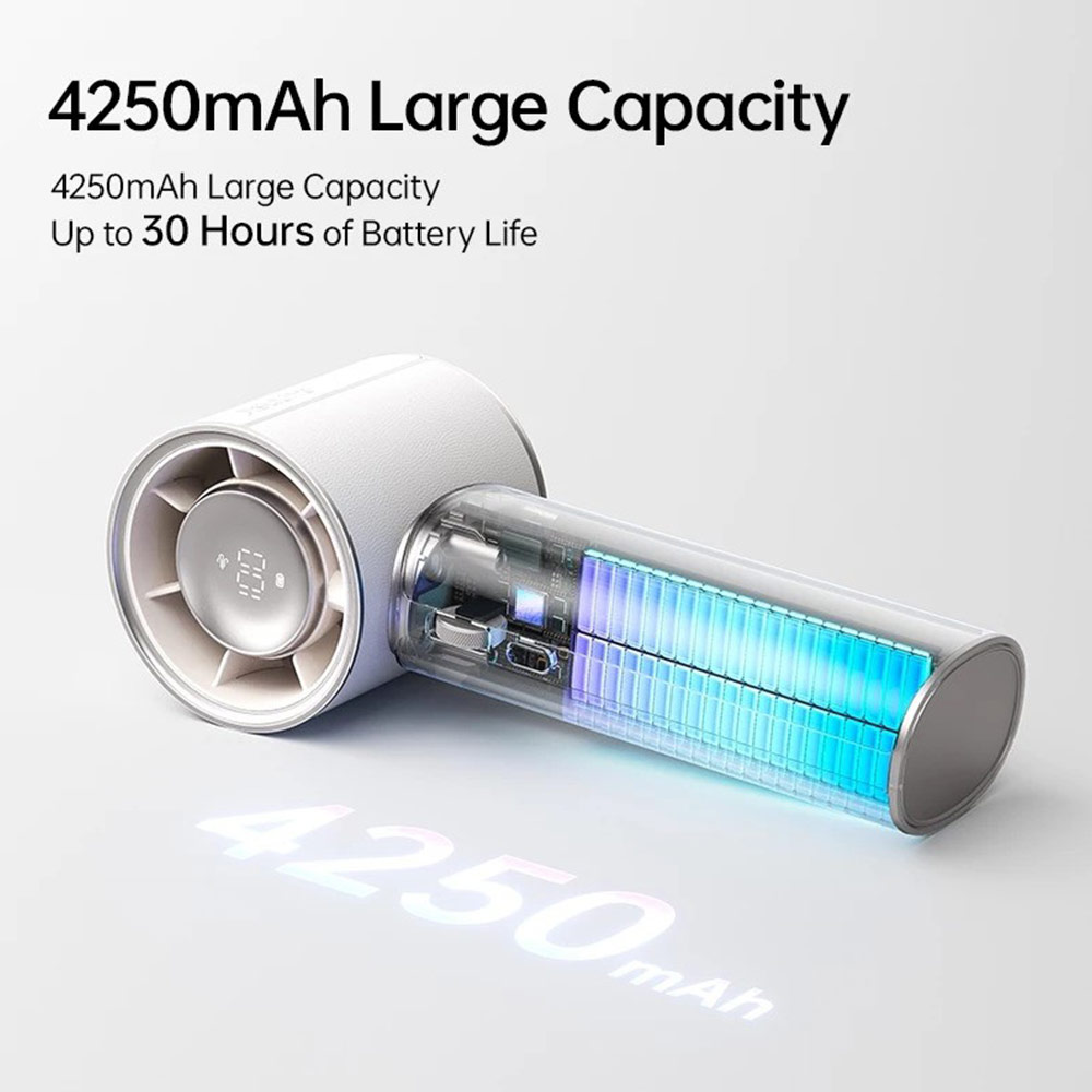 Picture of JisuLife Handheld Fan Pro1 Mini Size Aromatherapy Leather Design Compact Portable 30h Long Battery Ultra Quiet (Black)