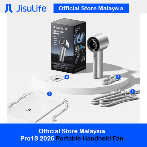 Picture of Jisulife Pro1S 2026 100 Speed Control Aluminum Body Portable Handheld Fan Kipas Jisulife (Silver) Red Design- Red Design Cases, Red Design Covers, iPad Cases and a wide selection of Red Design Accessories in Malaysia, Sabah, Sarawak and Singapore 