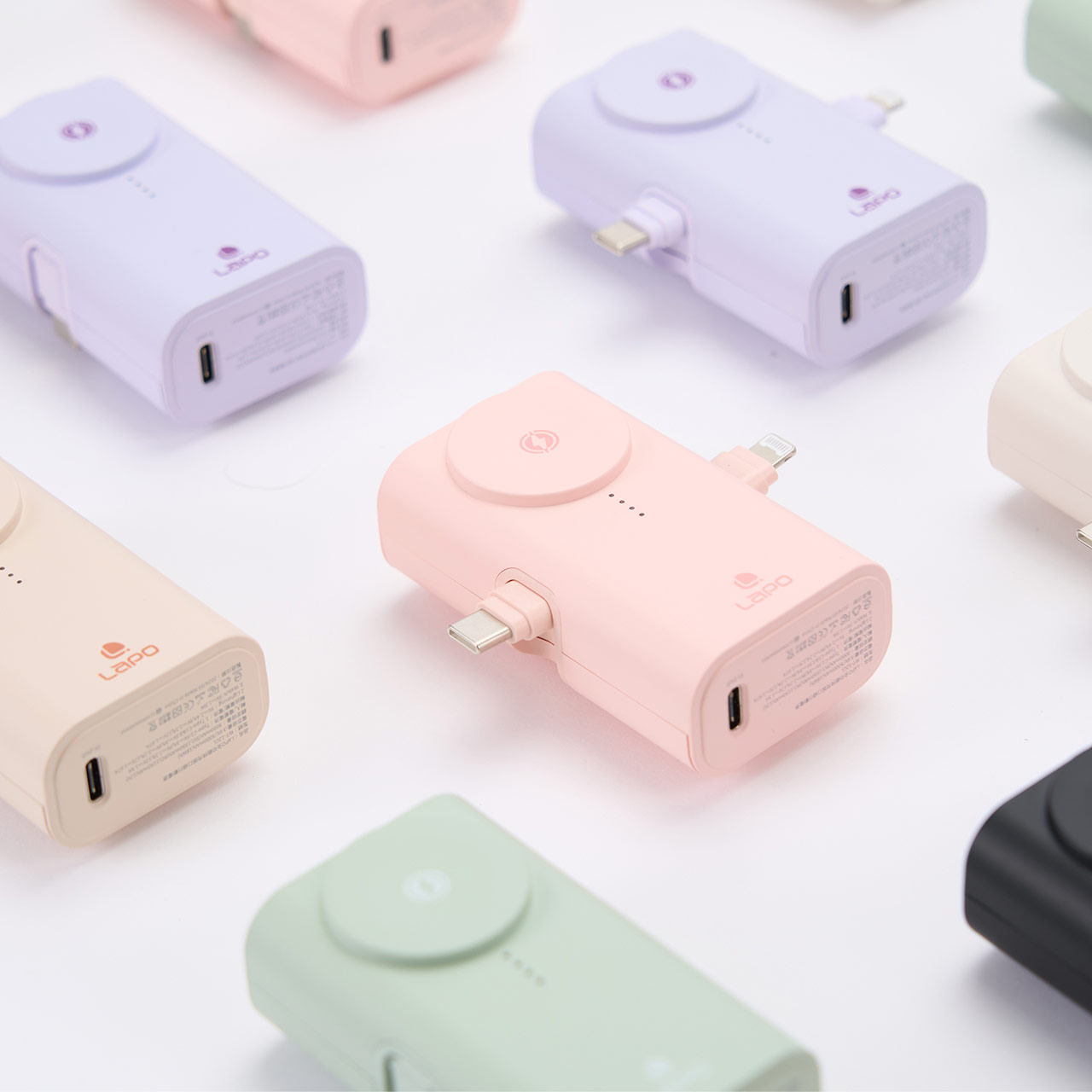 Picture of Lapo iWatch Powerbank Pocket Mini Small Size Powerbank 20W Fast Charge with Type-C Connector Apple Watch Powerbank (Lavender)