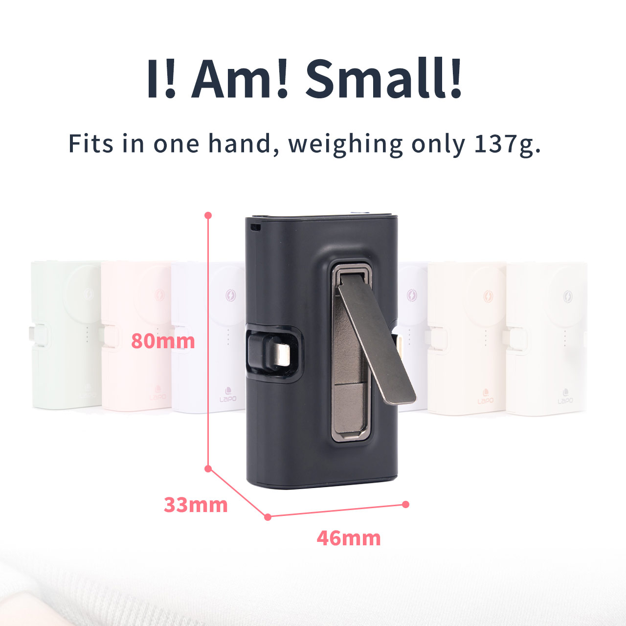 Picture of Lapo iWatch Powerbank Pocket Mini Small Size Powerbank 20W Fast Charge with Type-C Connector Apple Watch Powerbank (Lavender)