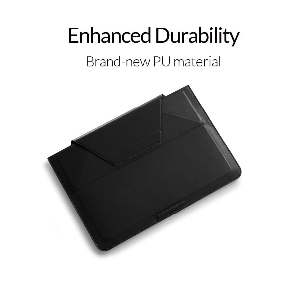Picture of Apple Macbook Air 13\"  | MOFT Carry Sleeve Standable Design PU Leather for Macbook Air 13 M1 2020 2021 Macbook Pro 13 2020 2021 13 inches Laptop Dell XPS13 Microsoft Surface Pro 7 (Night Black)