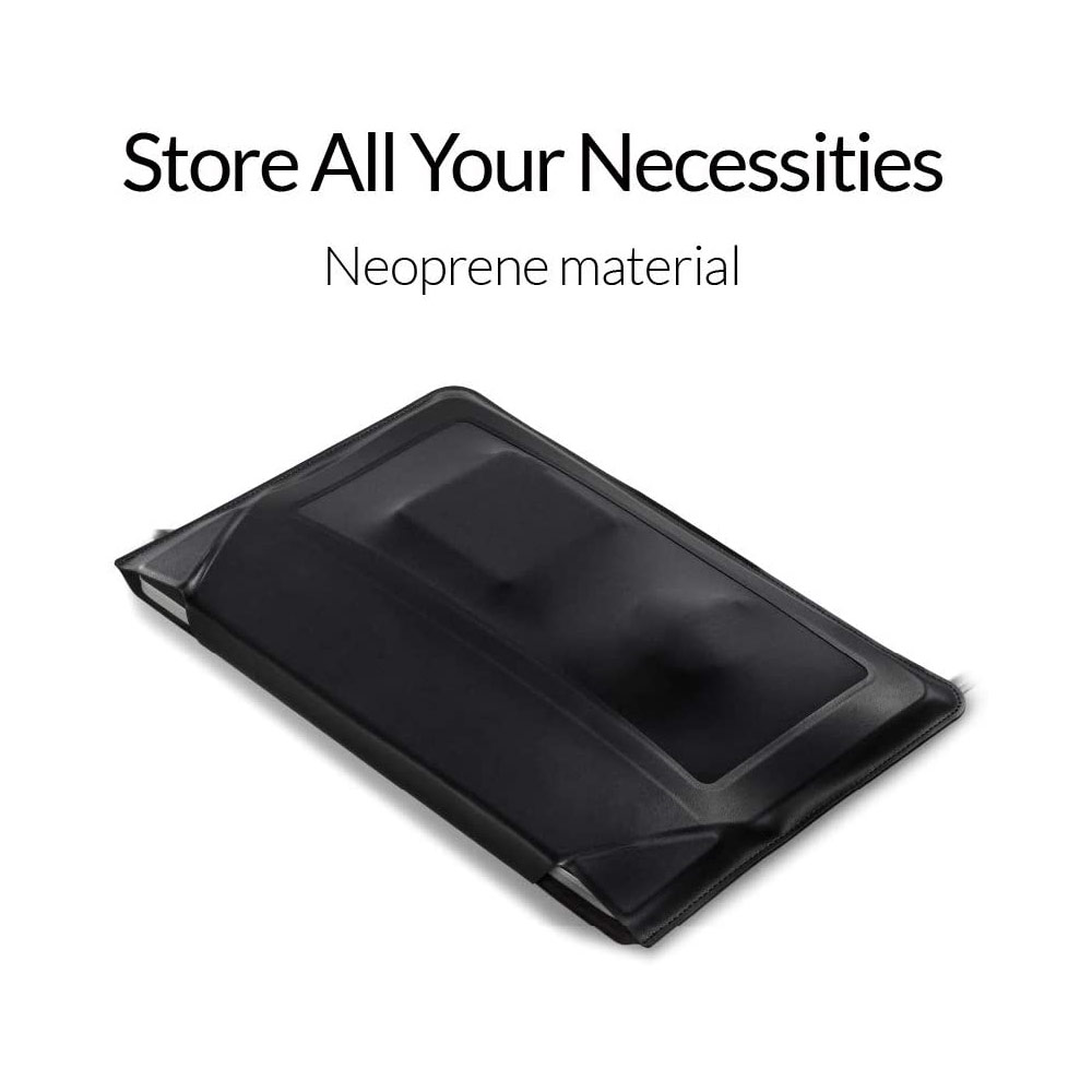 Picture of Apple Macbook Air 13\"  | MOFT Carry Sleeve Standable Design PU Leather for Macbook Air 13 M1 2020 2021 Macbook Pro 13 2020 2021 13 inches Laptop Dell XPS13 Microsoft Surface Pro 7 (Night Black)