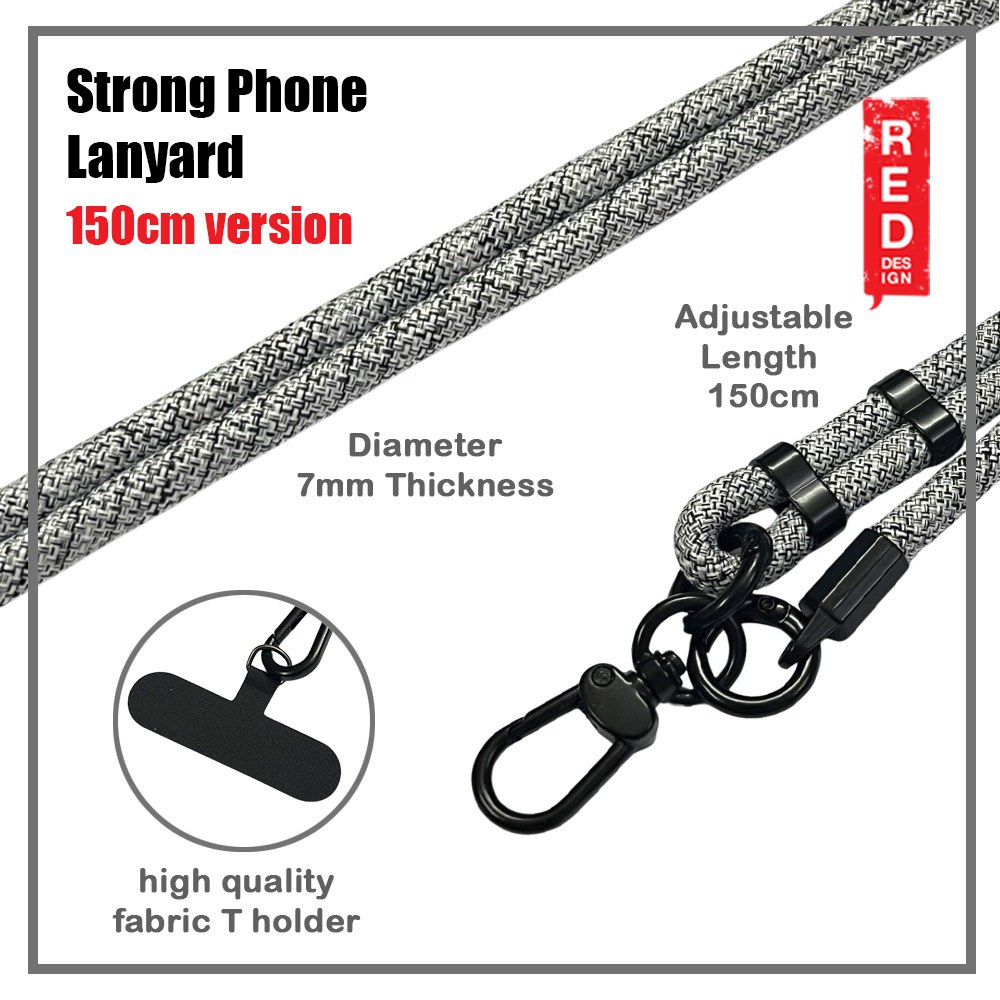 Picture of Red Design Selected Shoulder Lanyard Strap Crossbody Nylon Strap 150cm (Grey Texture)
