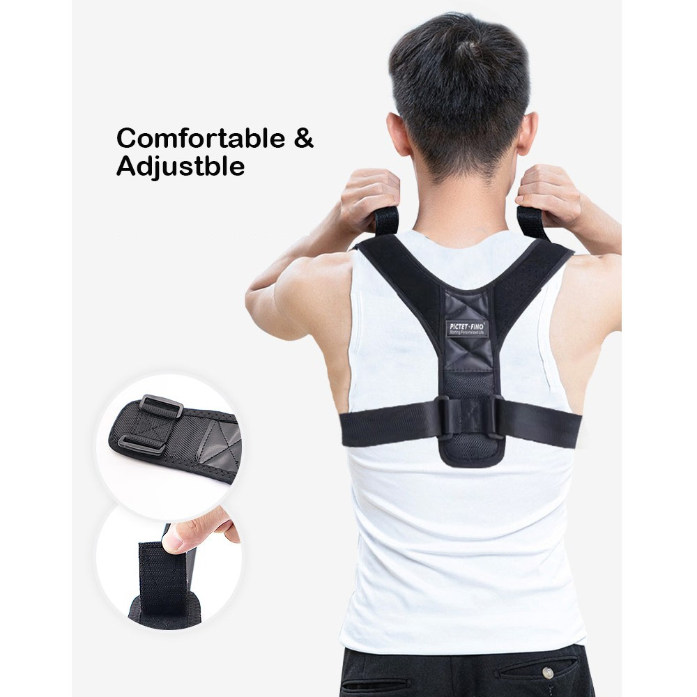 Picture of Pictet Fino Shouder Back Support Posture Shoulder Corrector Clavicle Spine Shoulder Belt Back Pain Relief Posture Correction (RH58) L Size