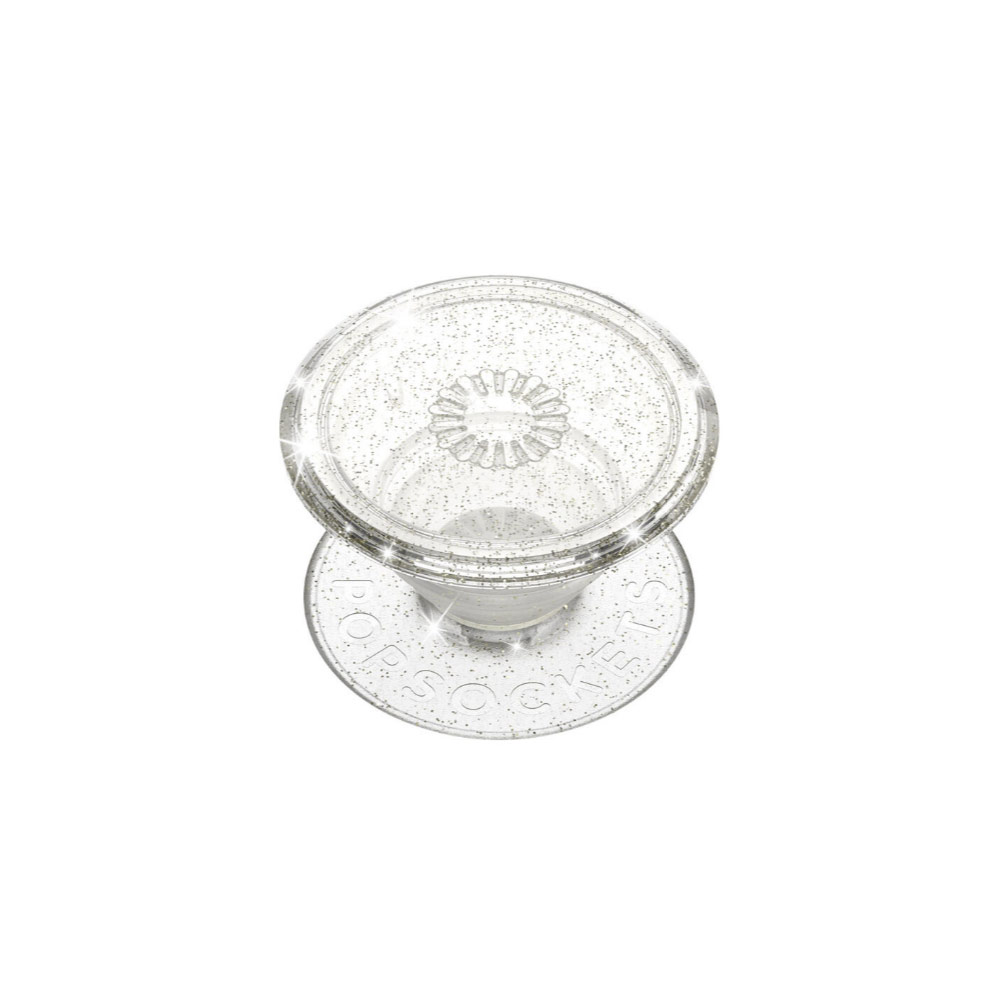 Picture of Popsockets PopGrip Swappable Premium Collection (Clear Glitter Silver)