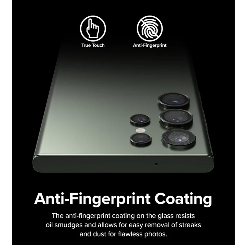 Picture of Samsung Galaxy S23 Ultra | Ringke Camera Lens Frame Glass Protector with Easy Installation for Samsung Galaxy S23 Ultra (Black)
