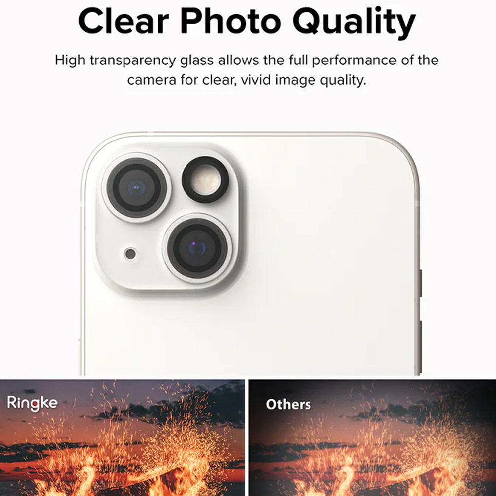 Picture of Apple iPhone 14 6.1 | Ringke Camera Lens Glass Protector for Apple iPhone 14 Plus 6.7 iPhone 14 6.1 (Clear)