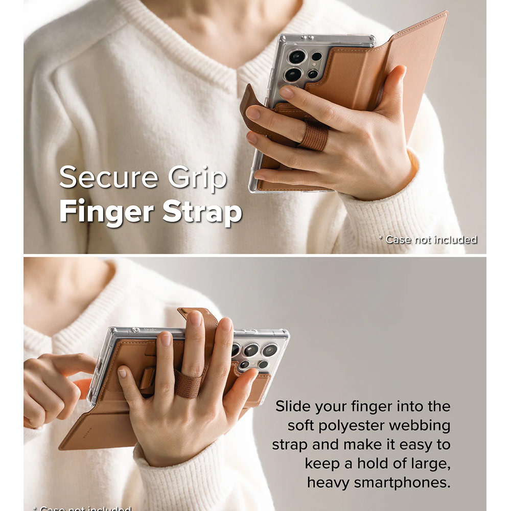 Picture of Samsung Galaxy S25 Ultra | Ringke Folio Grip Wallet Magnetic Flip Cover Card Holder for Samsung Galaxy S25 Ultra (Brown)