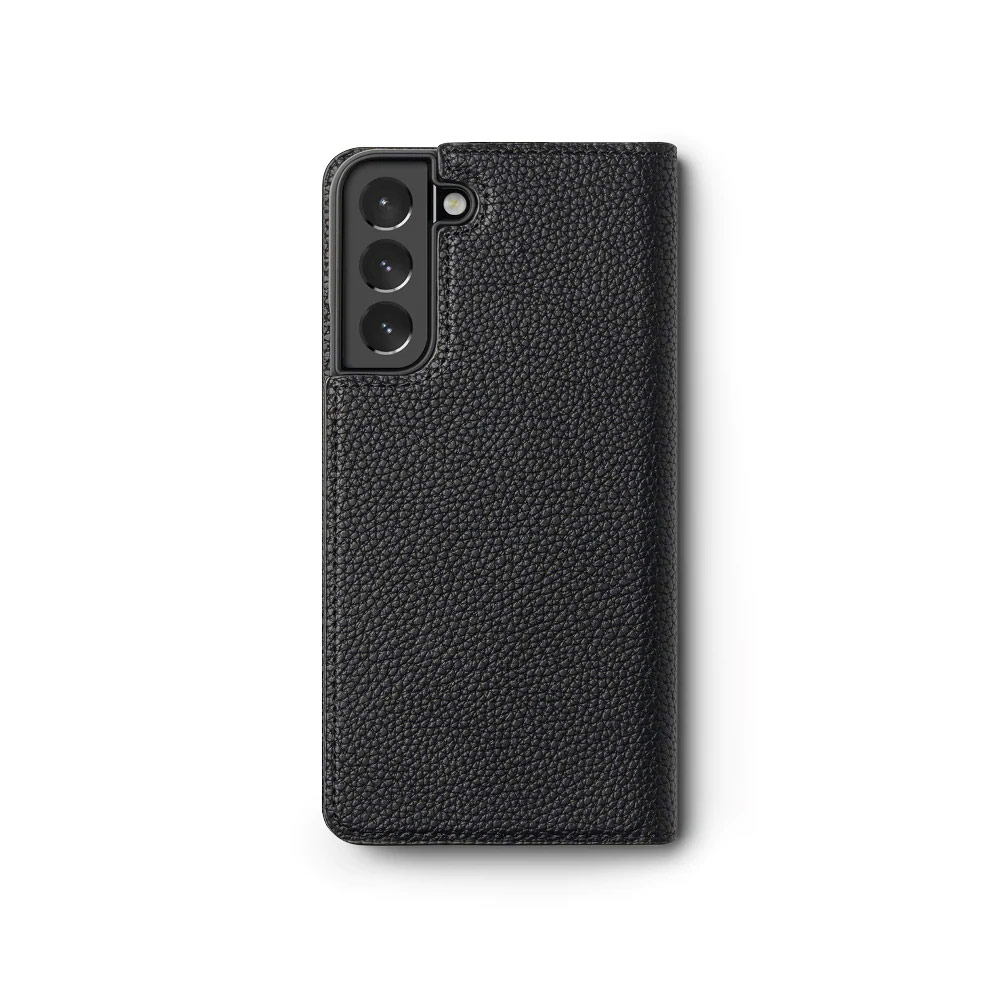 Picture of Samsung Galaxy S22 Plus 6.6 Case | Ringke Folio Signature Standard Vegan Leather Flip Card Case for Samsung Galaxy S22 Plus 6.6 (Matte Black)