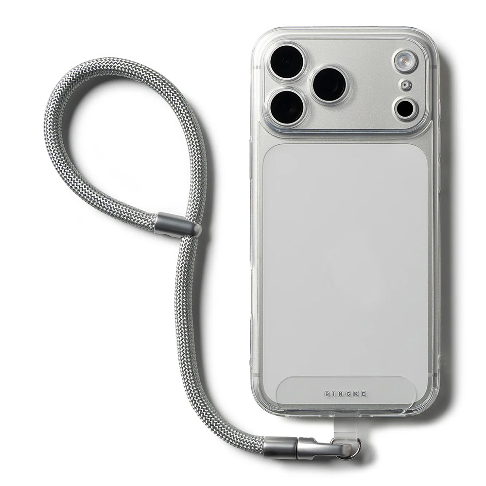 Picture of Ringke Holder Link and Flow Hand Strap P-Type Wrist Strap Phone Strap for closed-bottom phone case (Silky Silver)