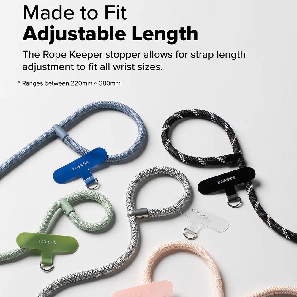 Picture of Ringke Holder Link and Flow Hand Strap P-Type Wrist Strap Phone Strap for closed-bottom phone case (Shadow Black)