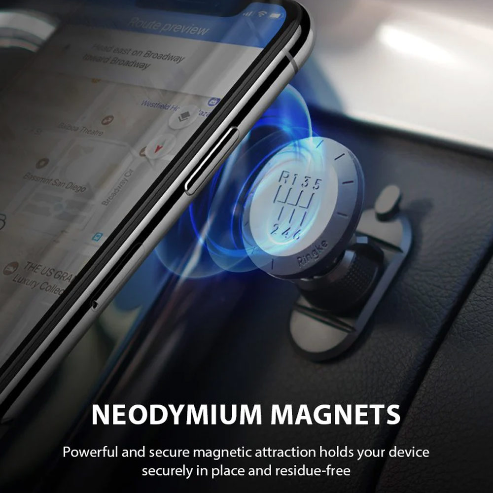 Picture of Ringke Magnetic Gear Car Mount for Smartphone (Black)