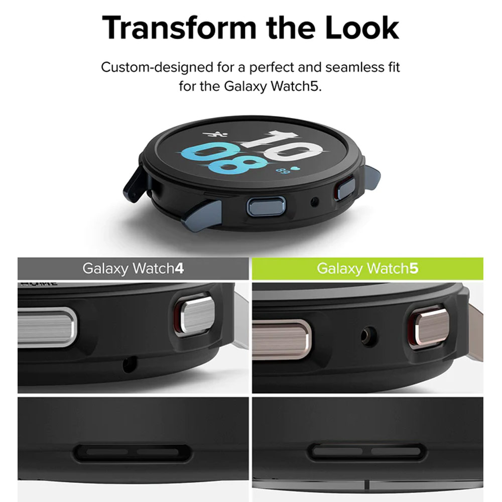 Picture of Samsung Galaxy Watch 5 40mm Case | Ringke Air Sports Flexible TPU Material Protection Case for Samsung Galaxy Watch 5 Series 40mm (Black)