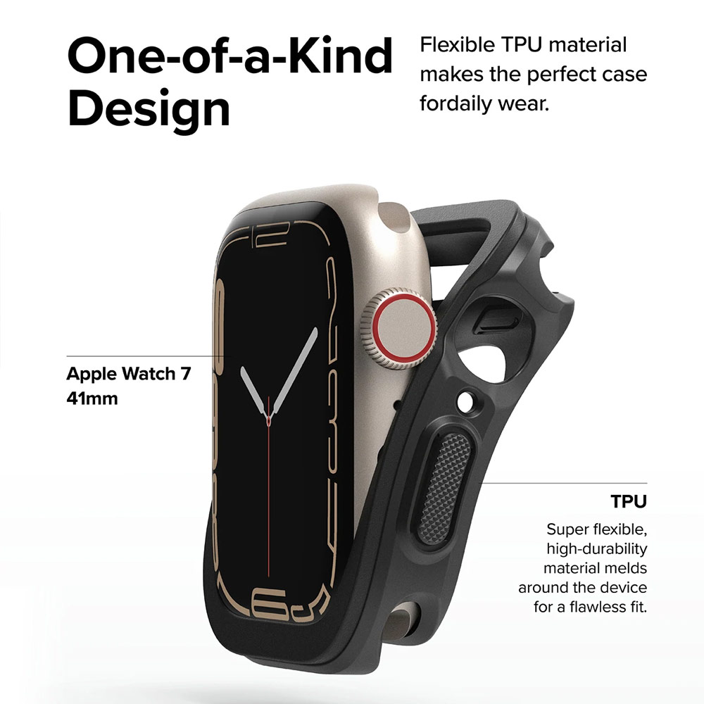 Picture of Apple Watch 40mm Case | Ringke Air Sports Soft Bumper Case for Apple Watch Series 7 8 9 41mm Series SE 6 5 4 41mm 40mm Case (Navy)