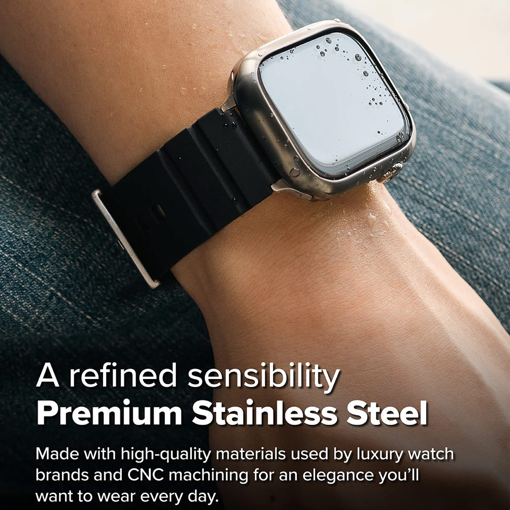 Picture of Apple Watch 10 42mm | Ringke Slim and Lightweight Design Stainless Steel Bezel for Apple Watch Series 10 42mm (Graphite)