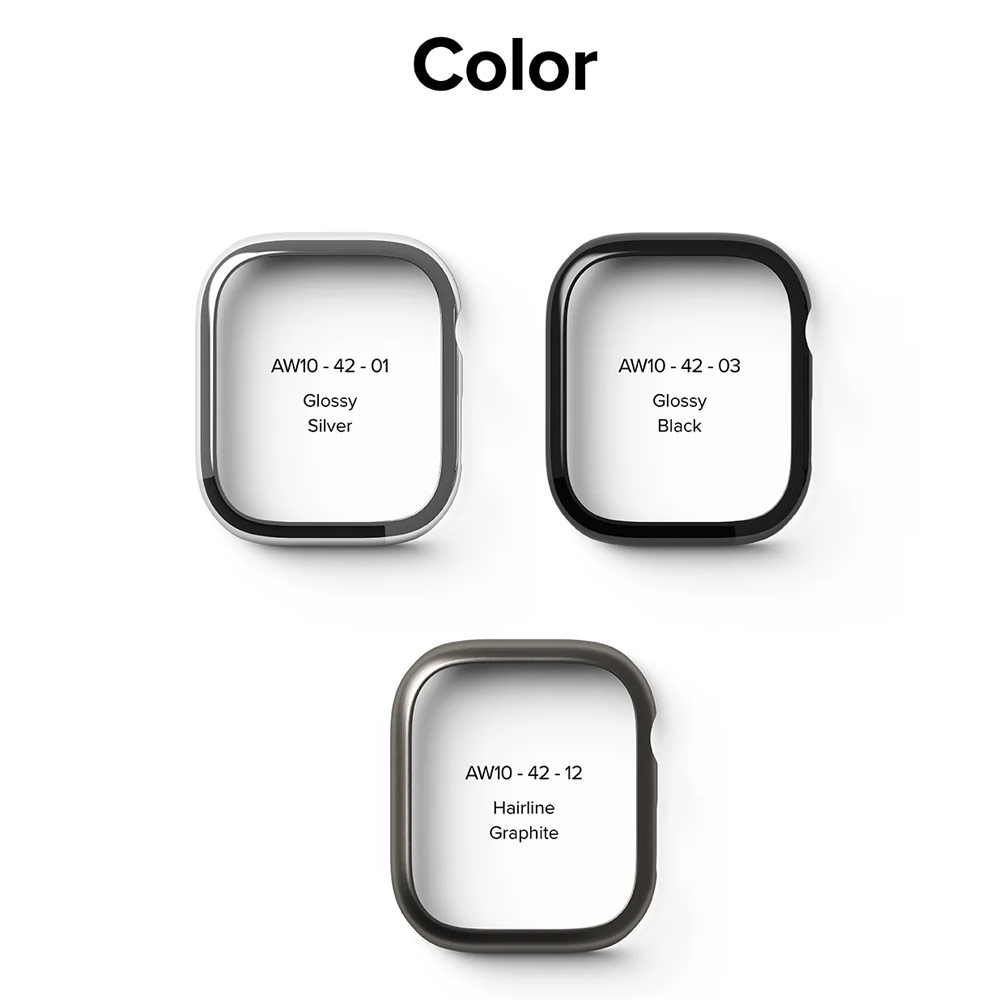 Picture of Apple Watch 10 42mm | Ringke Slim and Lightweight Design Stainless Steel Bezel for Apple Watch Series 10 42mm (Graphite)