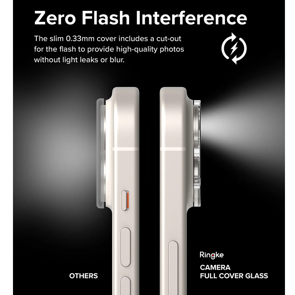 Picture of Apple iPhone 15 Pro 6.1 | Ringke Camera Glass Protector for 15 Plus iPhone 15 (Clear)