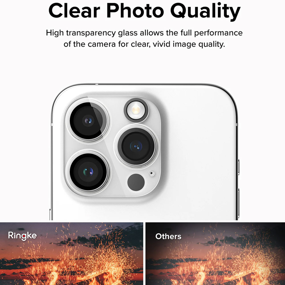 Picture of Apple iPhone 15 Pro 6.1 | Ringke Camera Glass Protector for 15 Pro (Clear)