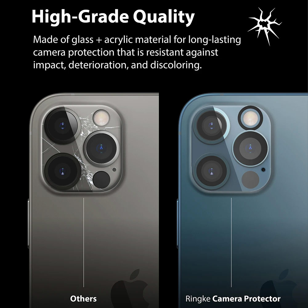 Picture of Apple iPhone 12 Pro Max 6.7  | Ringke Camera Glass Protector for Apple iPhone 12 Pro Max 6.7 (Clear)