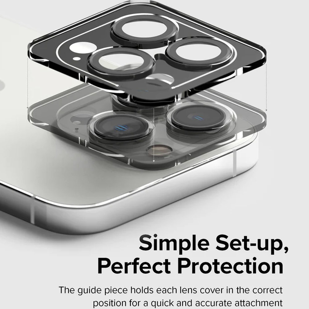 Picture of Apple iPhone 14 Pro Max 6.7 | Ringke Camera Lens Frame Glass for Apple iPhone 14 Pro Max 6.7 iPhone 14 Pro 6.1 (Black)