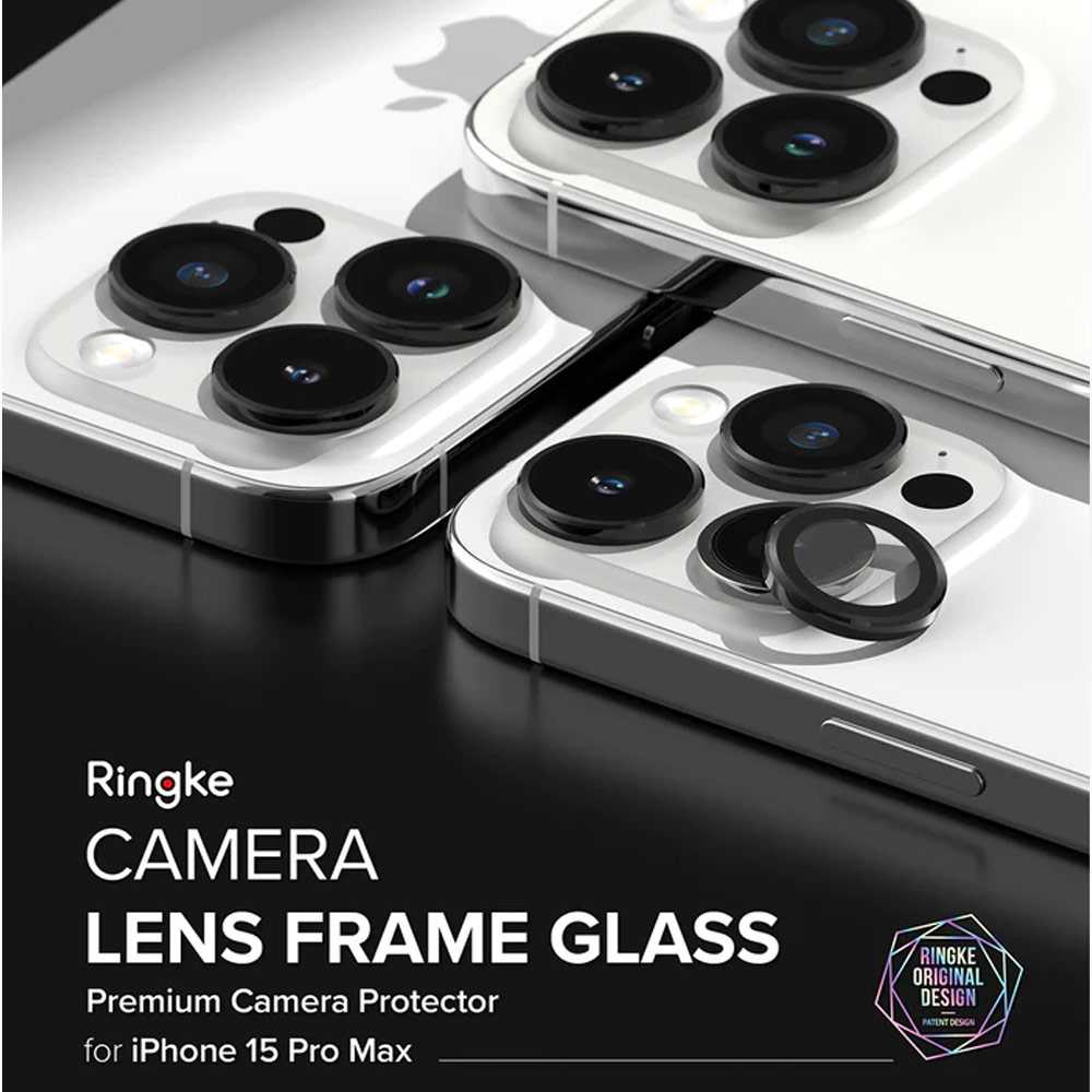 Picture of Apple iPhone 15 Pro Max 6.7 | Ringke Camera Lens Aluminum Frame Glass for Apple iPhone 15 Pro Max 6.7 (Black)