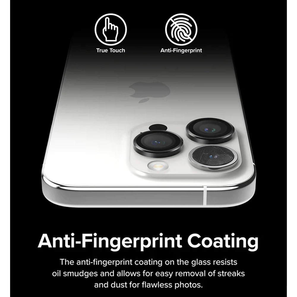 Picture of Apple iPhone 15 Pro 6.1 | Ringke Camera Lens Aluminum Frame Glass for Apple iPhone 15 Pro 6.1 (Black)