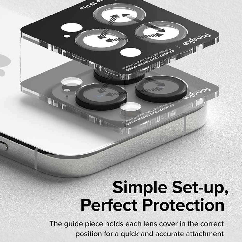 Picture of Apple iPhone 15 Pro 6.1 | Ringke Camera Lens Aluminum Frame Glass for Apple iPhone 15 Pro 6.1 (Black)