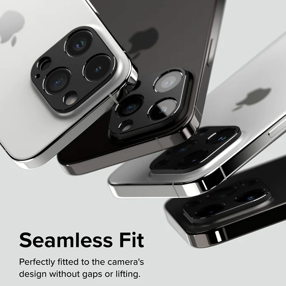 Picture of Apple iPhone 15 Pro 6.1 | Ringke Camera Styling Aluminum Bezel Cover for Apple iPhone 15 Pro Max 6.7 iPhone 15 Pro 6.1 (Black)