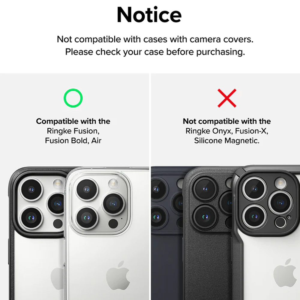 Picture of Apple iPhone 15 Pro 6.1 | Ringke Camera Styling Aluminum Bezel Cover for Apple iPhone 15 Pro Max 6.7 iPhone 15 Pro 6.1 (Black)