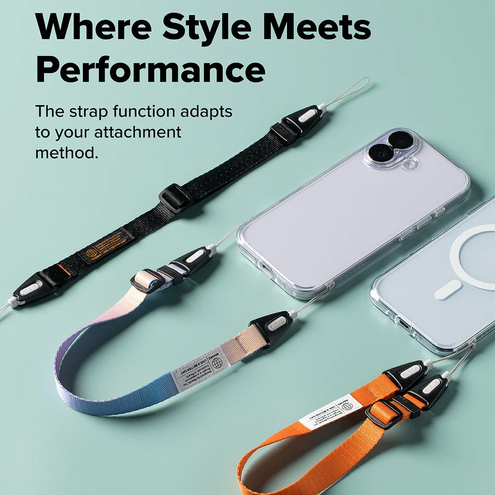 Picture of Ringke High density polyester Dual Hand Strap for Perfect for daily use traveling hiking smartphone Jisulife Portable Handheld Fan Strap (Aurora)