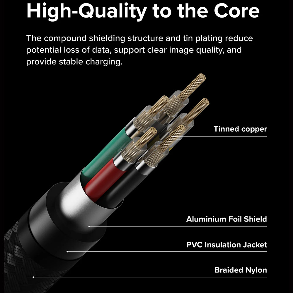 Picture of Ringke 60W PD3.0 480Mbps Fast Charge Charging Basic Cable USB C to USB C (Grey 50cm)