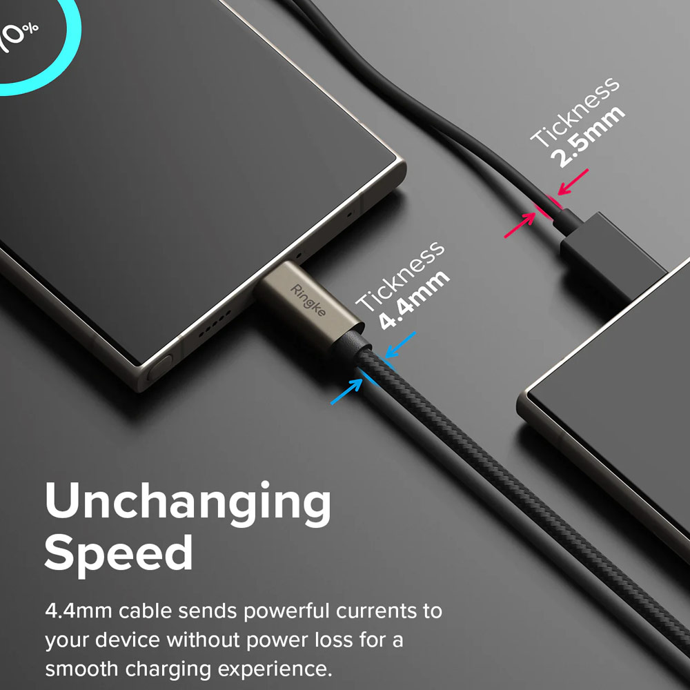 Picture of Ringke 60W PD3.0 480Mbps Fast Charge Charging Basic Cable USB C to USB C (Grey 50cm)
