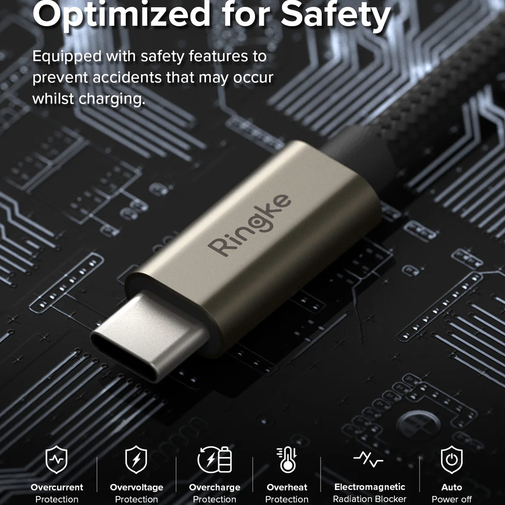 Picture of Ringke 60W PD3.0 480Mbps Fast Charge Charging Basic Cable USB C to USB C (Grey 50cm)