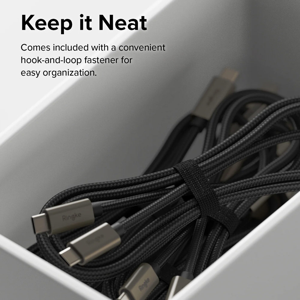 Picture of Ringke 60W PD3.0 480Mbps Fast Charge Charging Basic Cable USB C to USB C (Grey 50cm)